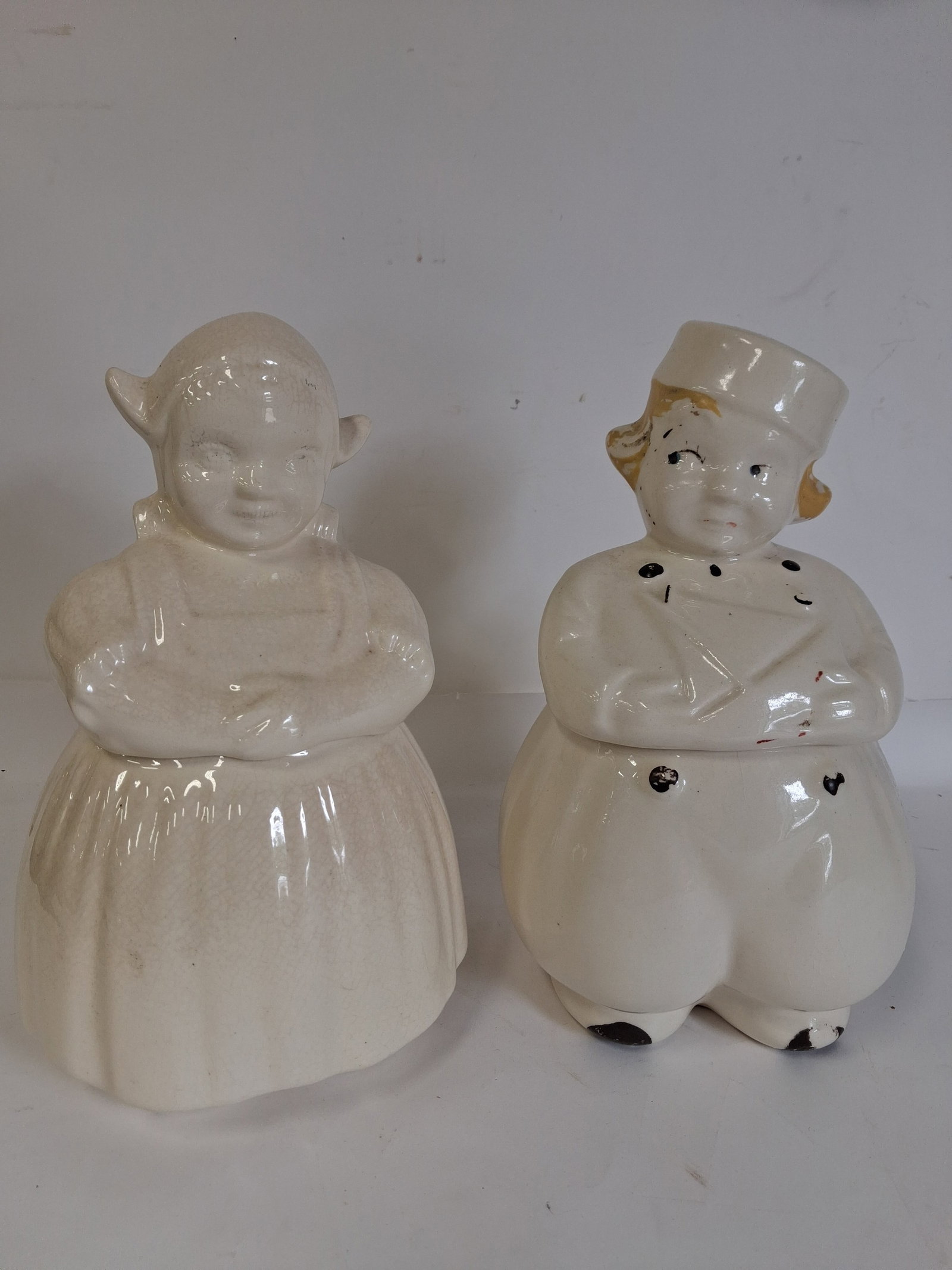 McCoy Ceramic Cookie Jars (2): Two 12 1/2" HMcCoy cookie jars.As pictured