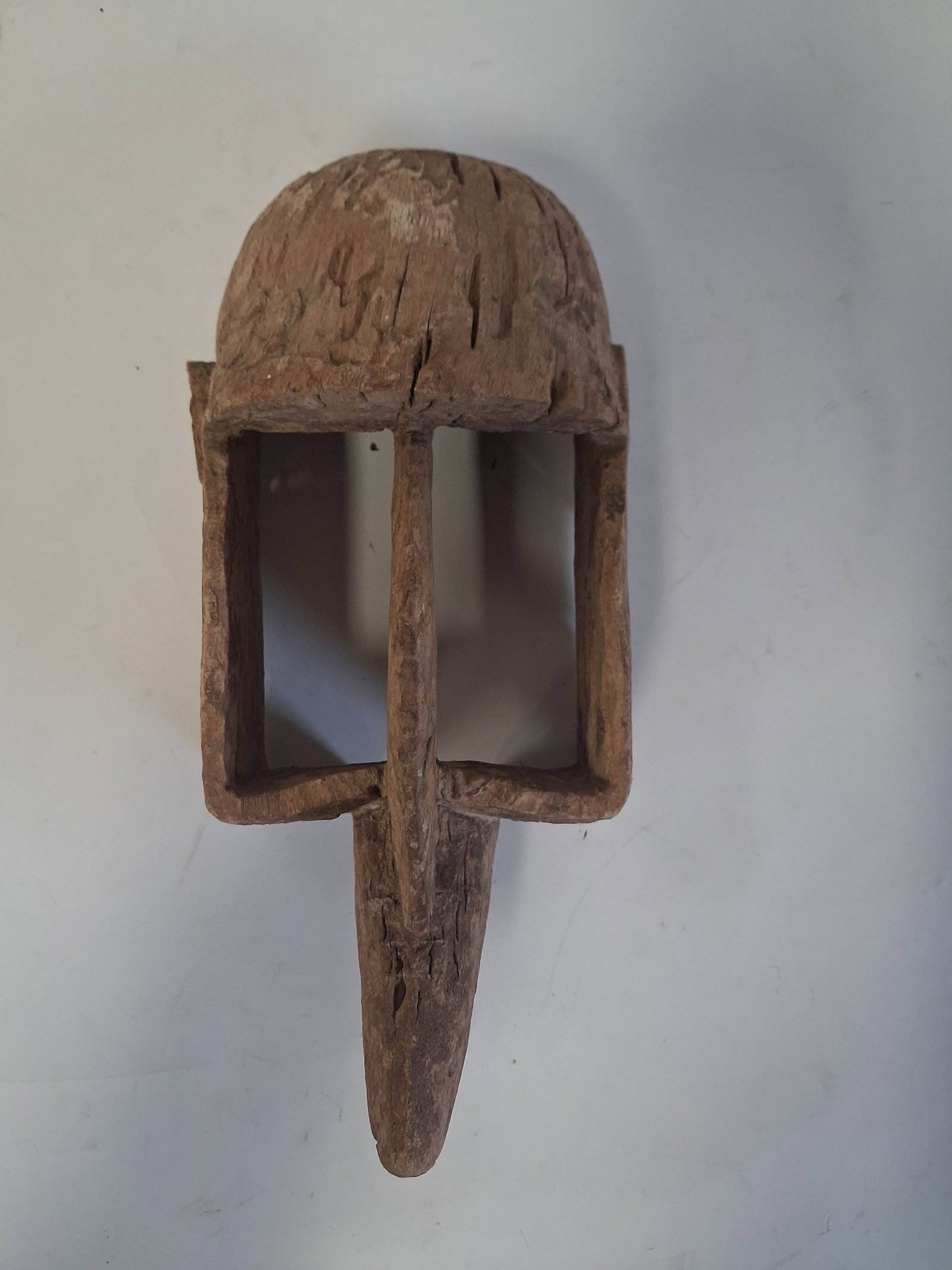 Antique African Mask: Vintage wooden craved mask as pictured. 14in H x 6in w