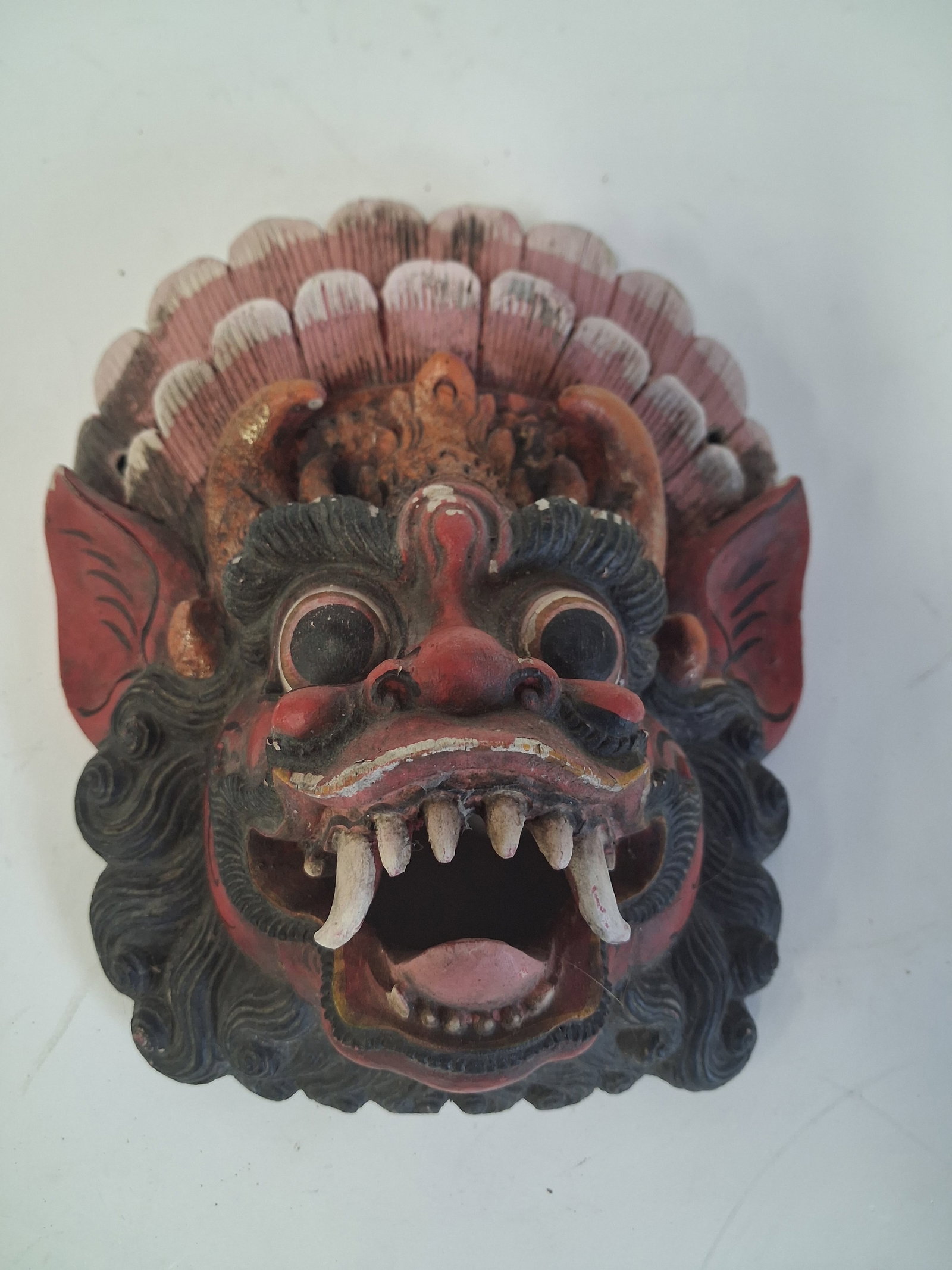 Antique Vintage Wooden Mask (1 of 3)