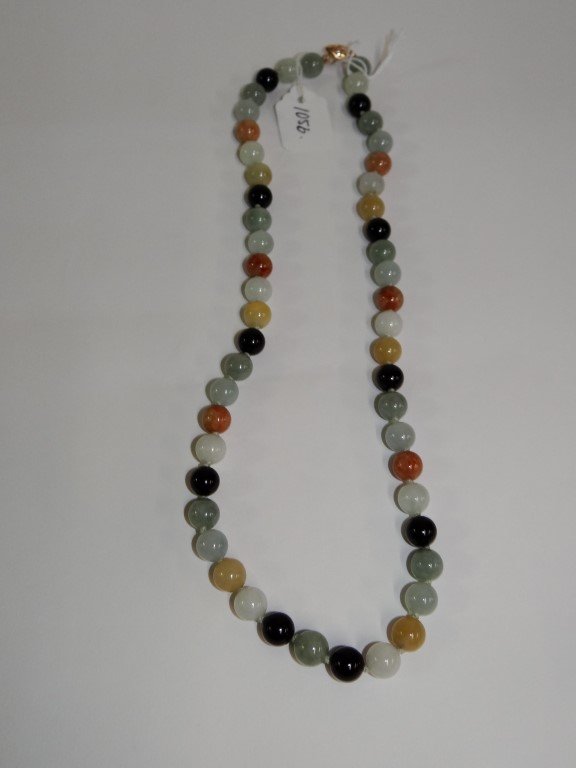 Semi Precious Stone Necklace: Lapis, Topaz, Moonstone etc. 20"L.