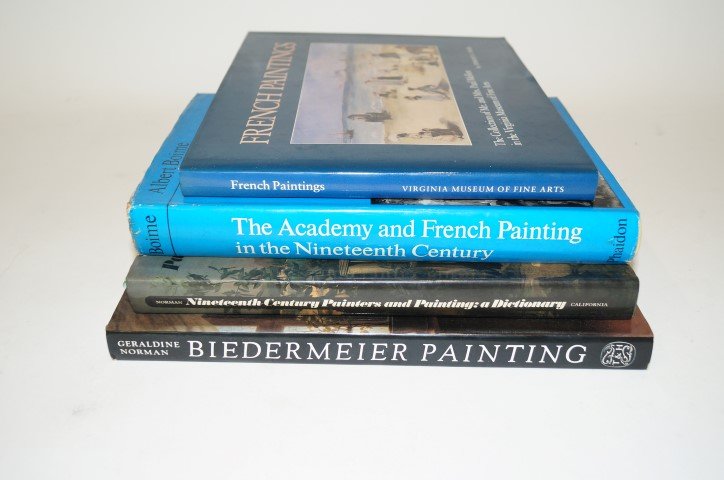 Four(4) Books: 19th Century Painting: French Paintings- Mellon Collection, Virginia Museum of Fine Arts; The Academy and French Painting in the 19th Century; Nineteenth Century Painters and Paintings: a Dictionary; Biedermeier Painting