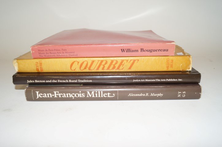 Four(4) Books: Bouguereau; Breton, Courbet and Millet: William Bouguereau; Jean-Francois Millet; Courbet, 1931; Jules Breton and the French Rural Tradition