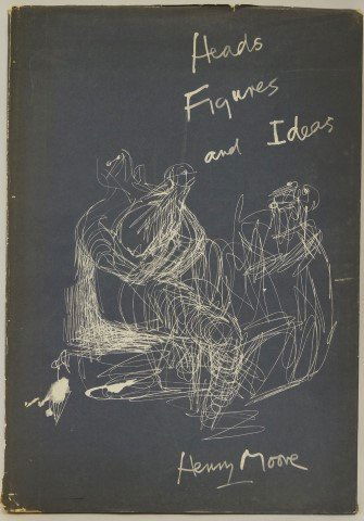 Henry Moore: Heads, Figures and Ideas: Published, George Rainbird and New York Graphic Society,, New York, 1958. Folio. With the colour auto-lithograph printed on handmade paper with embossed(watermark)signature, double page pictorial titl