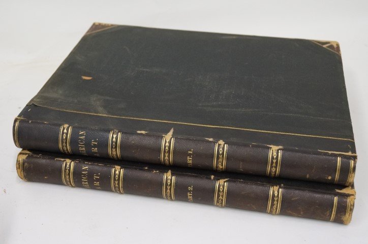 Two(2) Volumes: Recent Ideals of American Art: George W. Sheldon. Published by D. Appleton and Co. 1890. 175 oil paintings and watercolors in the galleries of private collectors reproduced in Paris on copper plates by the Goupil photogravure and t