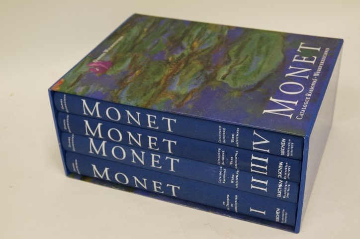 Four(4) Volume Set: Monet-Catalogue Raisonne, 1996: Daniel Wildenstein. Published, Benedikt Taschen. 1996. Four(4) volume set with slipcase. Fully illustrated. Near mint condition.