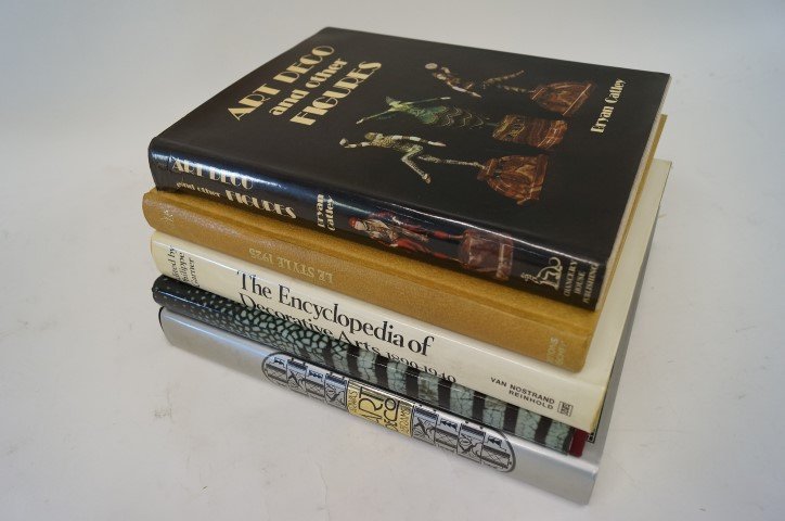 Five(5) Books: Art Deco Decorative Arts: Brunhammer, Le Style 1925; Garner, The Encyclopedia of Decorative Arts 1890-1940; Jean Dunand; Catley, Art Deco and Other Figures; Arwas, Art Deco