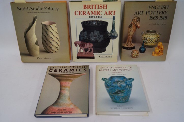 British Ceramics and Pottery (5): Bartlett, John, British Ceramic Art 1870-1940, Schiffer; Haslam, Malcolm, English Art Pottery 1865-1915; Rice and Gowing, British Studio Ceramics in the 20th Century; Bergesen, Victoria, Godder, Geoff