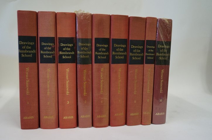 Nine(9)Volumes: Drawings of the Rembrandt School: Werner Sumowski. Published Abaris Books Inc, NY. 1983. Nine(9) volumes. 1, 2, 3, 5-10.