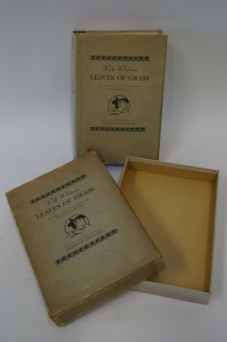 Leaves of Grass by Walt Whitman: Walt Whitman. Illustrated by Charles Cullen. Published, Thomas Y. Crowell Company, NY. 1933. With dust cover and original box.