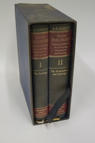 Two(2) Volume Set: Honore Daumier: A Catalogue Raisonne: K.E. Maison. Published, Thames and Hudson, London. 1968. Number A29 of a limited edition of 1500 copies. Two(2) volume set Paintings, Watercolours and Drawings.