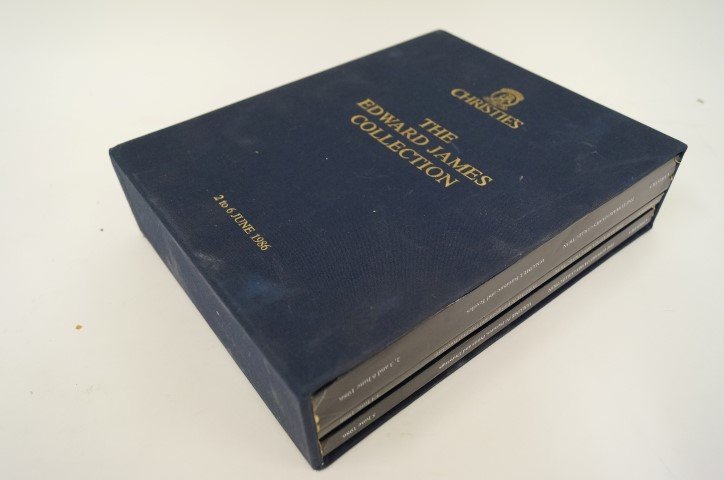 Christies. Edward James Collection.: West Dean Park. June 2-6, 1986. Five volumes in a linen sleeve set. Furniture and textiles; European and Oriental porcelain; Silver and Objects of Vertu; Pictures, prints & drawings and books.