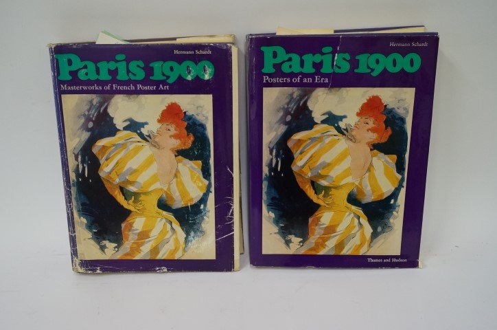 Paris 1900. Masterworks of Poster Art (2): Schardt, Hermann. Paris. 11900. masterworks of Poster Art. 72 Color plates. G.P. Putnam. hardcover with dustjacket (as is); Paris. 1900. Posters of an Era. Thomas and Hudson. London. Edited by Shardt 