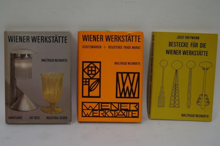 Three(3) Books: Wiener Werkstatte: Waltraud Neuwirth. Registered Trademarks. Avantgarde, Art Deco, Industrial Design. Josef Hoffmann:Bestecke Fur Die Wiener Werkstatte.