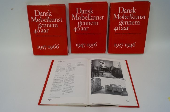 Four(4) Volumes: 40 Years of Danish Furniture Design: Grete Jalk. Published: Teknologisk Instituts Forlag. 1987. Four(4) volumes 1927-1966.