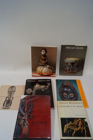 Six(6) Books: African Art: Plass. African Miniatures: Goldweights of the Ashanti; Cole Aniakor. IgboArts: Community and Cosmos; African Faces, African Figures: The Arman Collection; Sandro Bocala. African Seats; A. Roberts. Ani