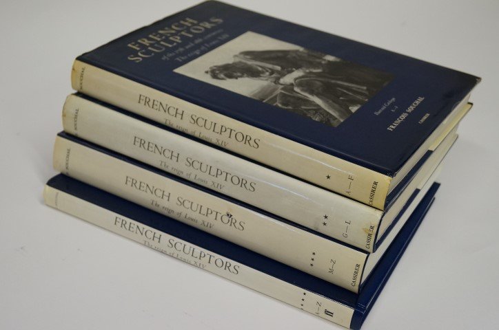 Four(4) Volumes: French Sculptors of the 17th and 18th: Francois Souchal. Published: Bruno Cassirer Publishers Ltd. 1977. Supplementary Volume published: Faber & Faber Ltd. 1993. Fully illustrated in B&W.