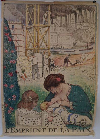 Vintage Poster: L'Emprunt De La Paix: Henri Lebasque. C.1920; 44.5in. X 31in.