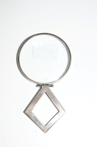 Cartier Sterling Silver Magnifier: Marked Cartier Sterling 2"D.
