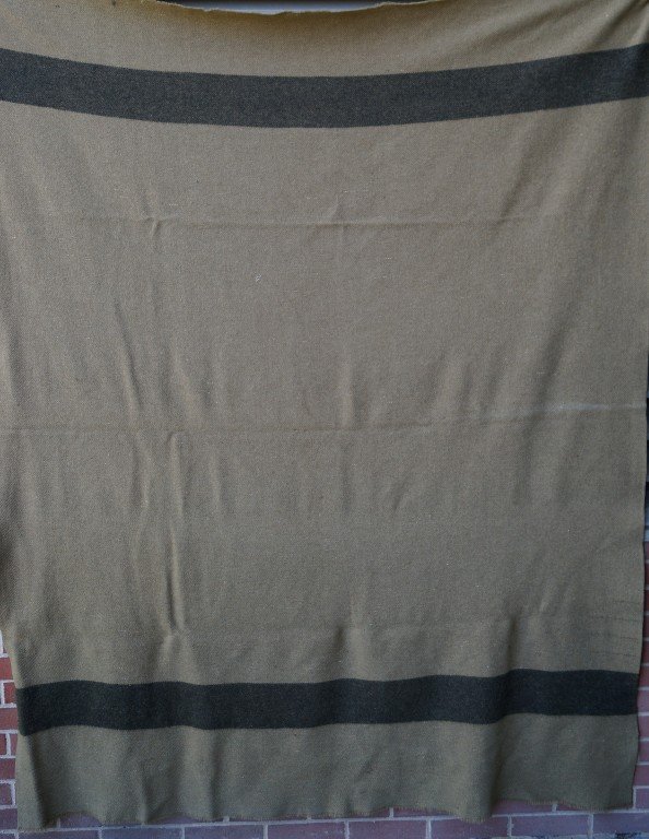 Hudson Bay Blanket: From Chester Battle Field Trading Post, Montana. (Some wear, some holes) 64" x 64"