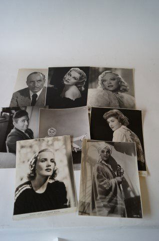 Movie Still Lot inc. Novarro(8): Ramon Novarro as Jamil, Prince of Egypt in the MGM film The Barbarian with a publicity snipe and a date stamp for 1933; Frances Farmer for Paramount, cardboard stock; Martha Vickers for Warner Bros.-F