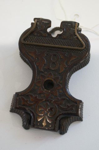 Victorian Cast Iron Clip: Marked at the back Auto-file Pat'd June 18 1889 Dec 25 1894. 4 1/4"h