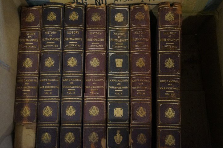 History of Freemasonry Books: Vols I through VII by Albert Gallatin Markey, M.D.. Illustrated with portraits and interior scenes etc.