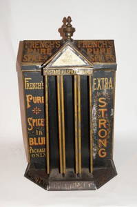 19th C. French's Spice Tin Advertising Display