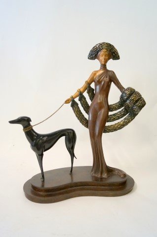Erte; Romain (Erte) De Tirtoff; Bronze Grouping Signed: Bronze, "D'Elegance" signed, impressed RKP Intl Corp. 1980 and numbered 114/250; 16in. H.