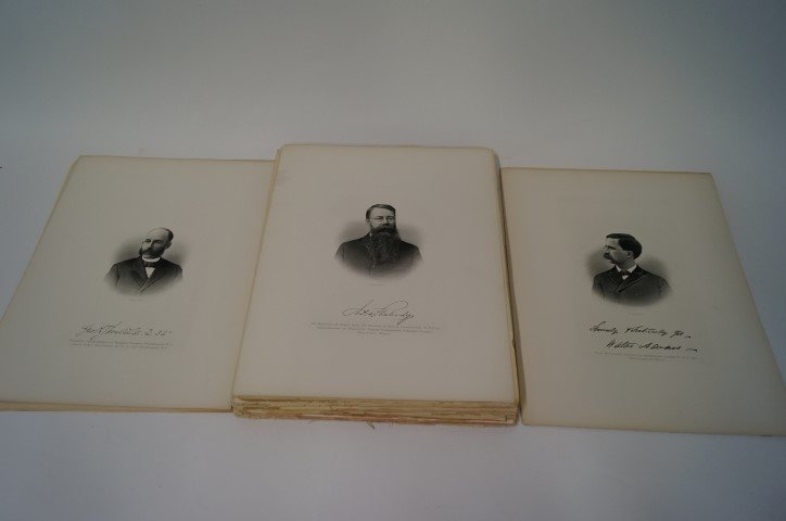 Masonic Portraits (50): Identified Knights Templar Portraits of varioius brothers in various lodges and commanderies of Knights Templar organizations in the North East. Most with identification tissue protective sheets as to