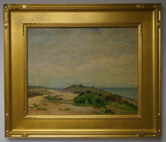 Gustave Cimiotti; American Oil Painting Signed: Oil on canvasboard, Dunes - Rockport signed l.r.; 16in. X 20in.