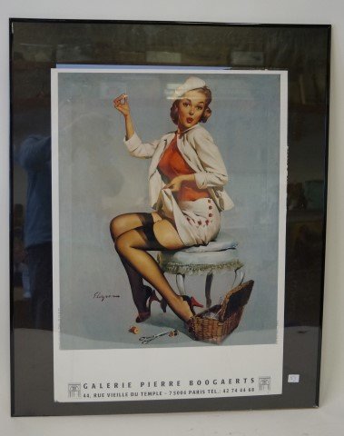 Gil Elvgren Pin Up Poster: Gallerie Pierre Boogaerts" From the Charles Martignette Collection. 26" x 18