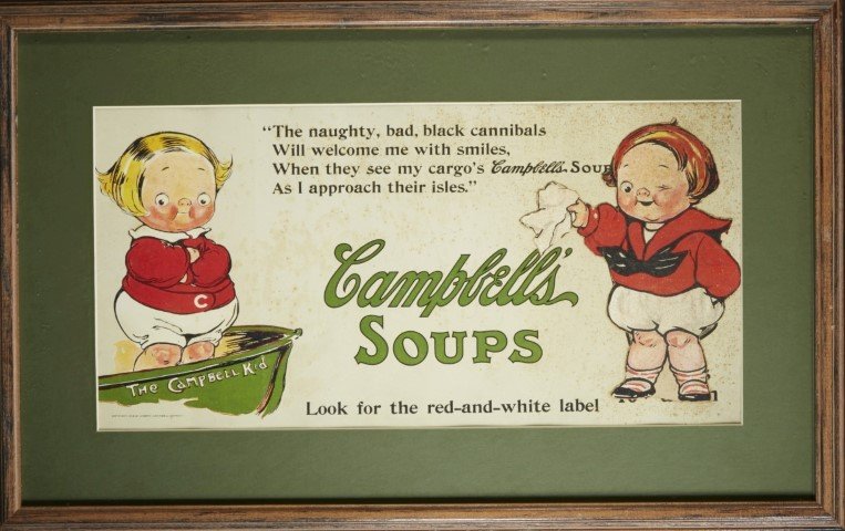 Campbell's Soup Sign: C 1912. Lithography on Paper. Joseph Campbell Co. Condition: Foxing.; 10" x 20"