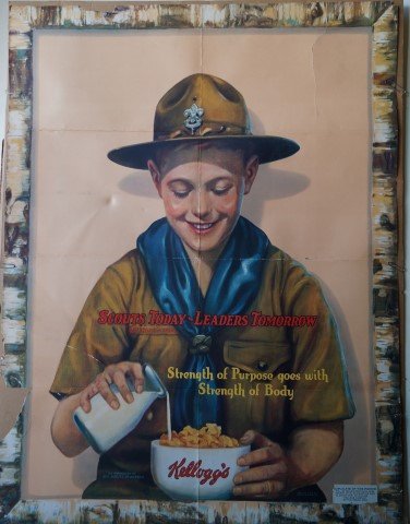 Kellogg's Boy Scout Poster: Scouts today- Leaders tomorrow". Lithography on paper. ; 30 1/2" x 22 3/4