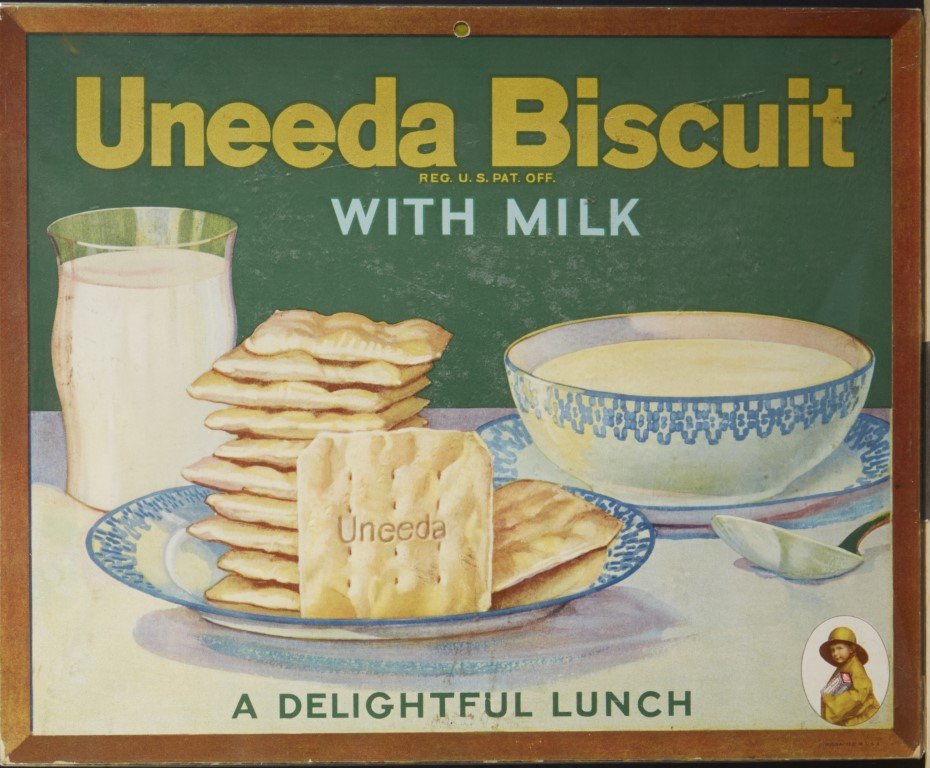 Uneeda Biscuit Advertisement: Breath of Spring by Westal. "Winde Fine Prints." Lithography on cardboard.; 11" x 14"