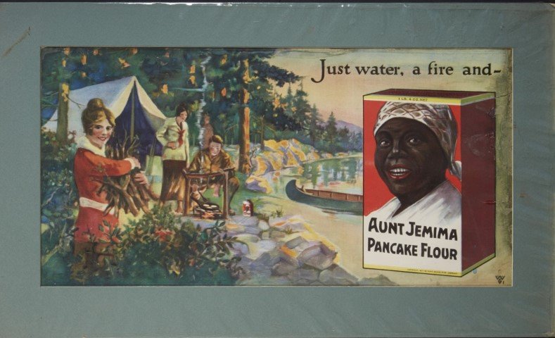 Aunt Jemima Advertisement: 1917. Aunt Jemima Mills Co. Lithography on paper. Matted. ; 24" x 14 1/4"
