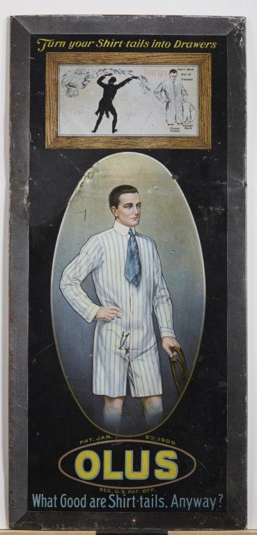 Olus Advertisement: Lithography on metal. ; 18 1/2" x 8 1/2"