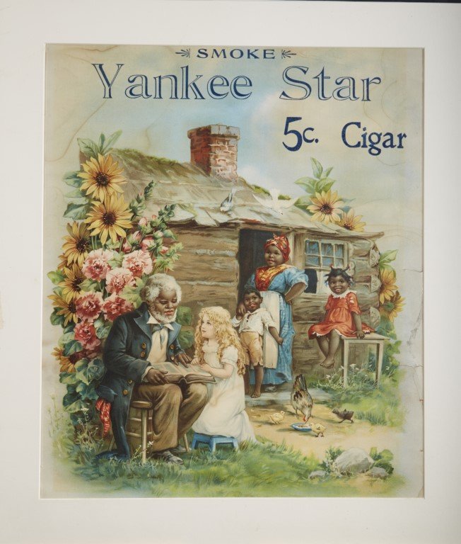 Yankee Star Cigar Advertisement: Lithography on paper. Condition: Waterstaining ; 17 1/4" x 14 1/2"