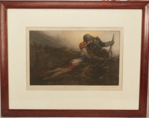 Louis Icart. Etching. Signed: Pencil signed Louis Icart in margin. Numbered 30/150. Condition: minor foxing in margin which does not affect the image.; 11 1/4" x 18 1/4"