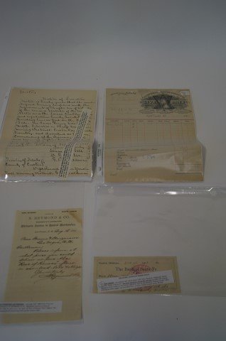 Western Documents inc. Indian Check (4): Oklahoma Territory Indian Check, 1905 from Newkirk issued through The Bank of Santa Fe for $25 to Henry Wy nah she with a proxy signature of the indian at the bottom signed by his guardian, William Ha