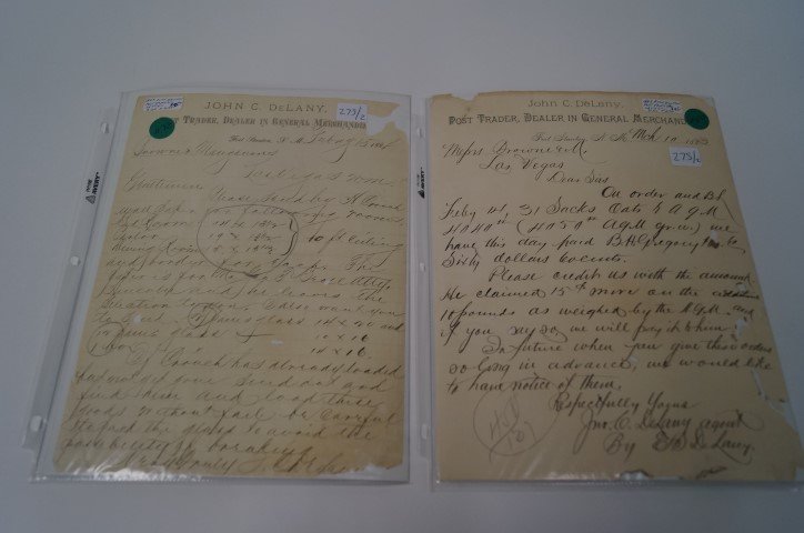 1884 Fort Union Post Letter: Hand written. John L. Delany