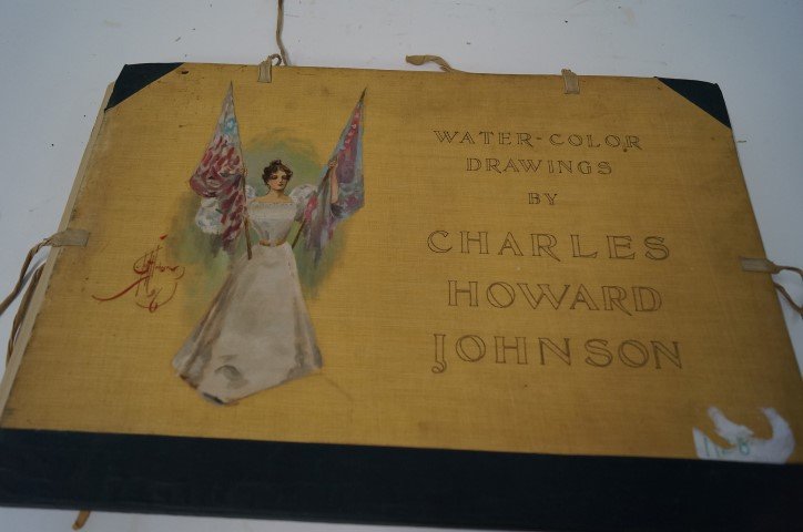 C.H. Johnson. Portfolio: Portfolio of watercolor drawings by Charles Howard Johnson. Full Portfolio with detailed cover
