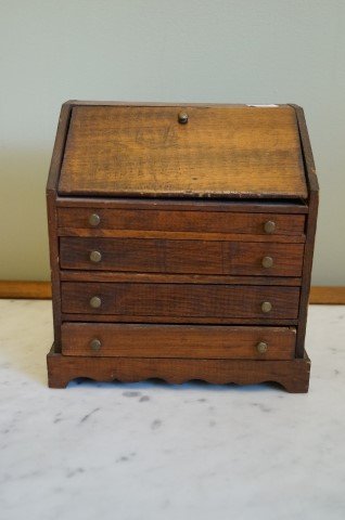 Antique Miniature Slant Front Desk (1 of 3)