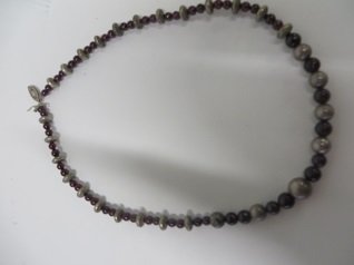 Garnet and Sterling Necklace (1 of 2)
