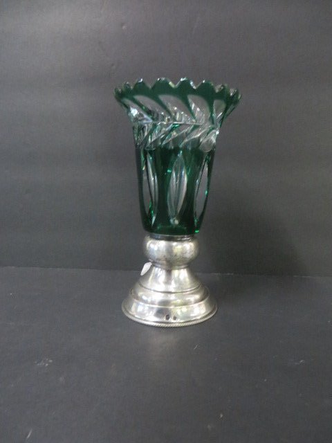 Cut Crystal Vase Sterling Base (1 of 2)