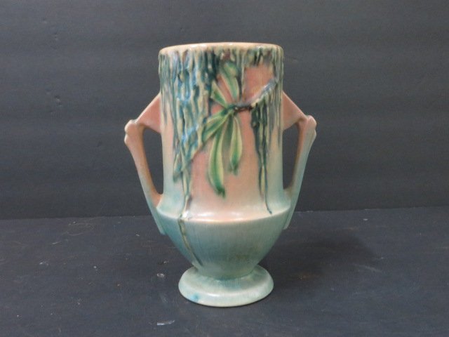 Roseville Double Handled Vase -Moss (1 of 2)