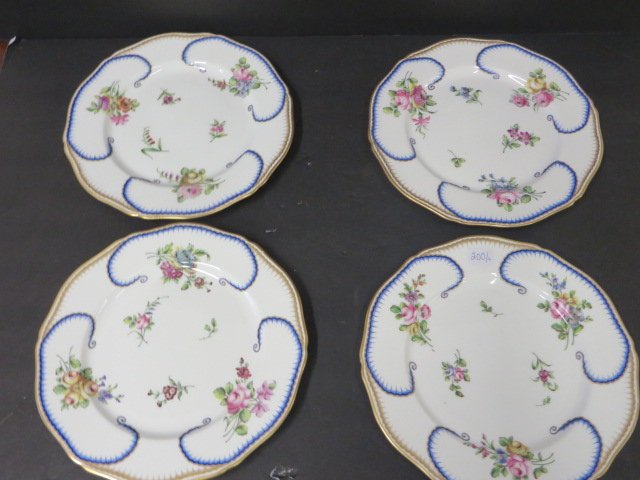 French Hand Painted Plates (4) (1 of 2)
