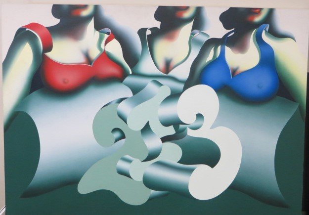 Jack Brusca. Acrylic on Canvas. Signed: Oil on canvas. "The Contest" Artist information and title on the reverse. 42"H. x 60"W.