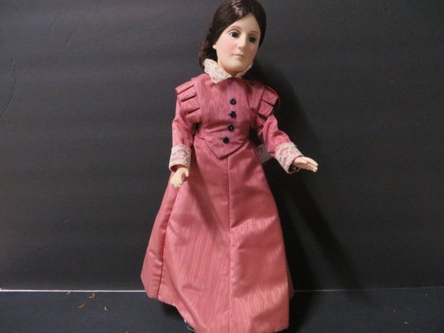 Effanbee Susan B. Anthony Doll: With certificate and a commemorative dollar coin. 15"H.