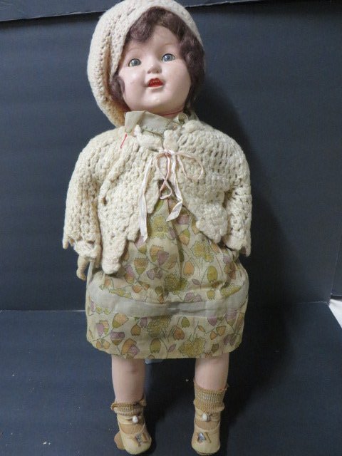 Ideal Toy Co. Doll: Cloth body. Marked Ideal Composition arms and legs 21"H.