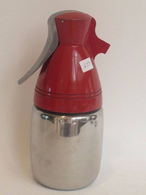 Art Deco Chrome and Red Bottle (1 of 4)